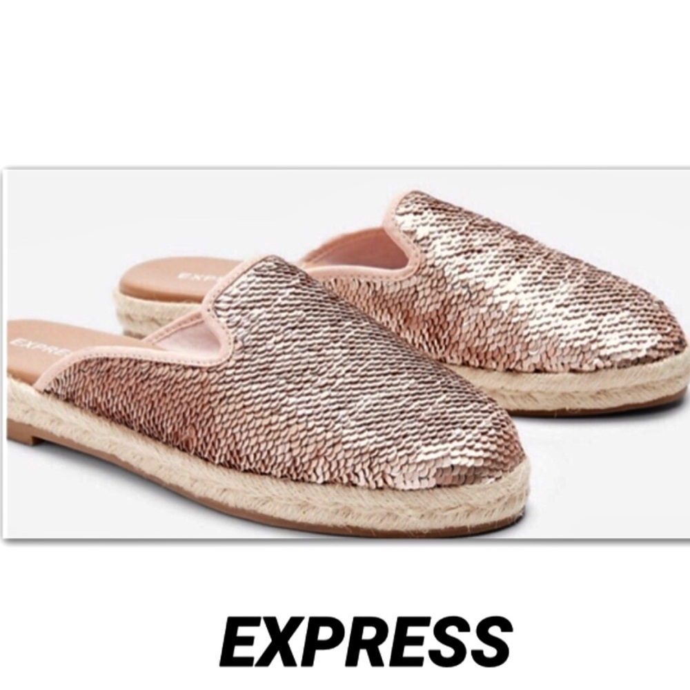 EXPRESS• PINK MERMAID SEQUIN SLIDE - Picture 2 of 6